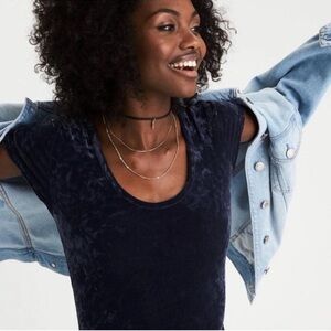 American Eagle Outfitters Navy Bodysuit